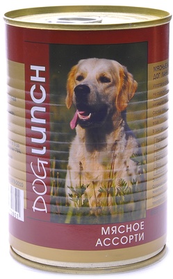 Dog Lunch консервы для собак мясное ассорти в желе 410г