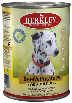 Консервы Berkley для собак №7 говядина с картофелем 400г