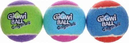 Игрушка для собак GiGwi "Мячи", с пищалкой, диаметр 6,3 см
