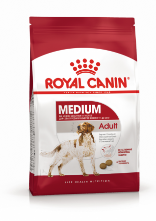 Корм Royal Canin для взрослых собак средних размеров: 11-25 кг, 1-7 лет, Medium Adult 15кг