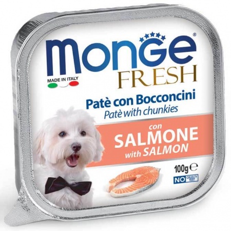Monge Dog Fresh консервы для собак с лососем 100г