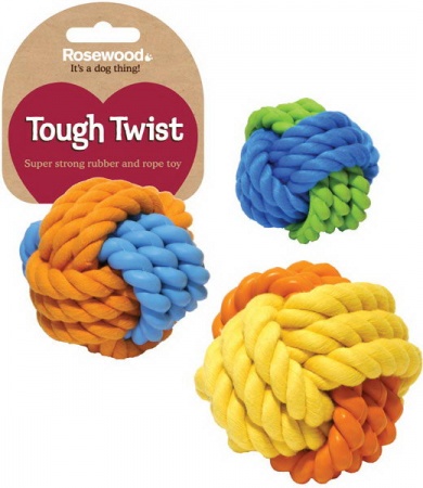 Rosewood Tough Twist Мяч комбинированный для собак 8см