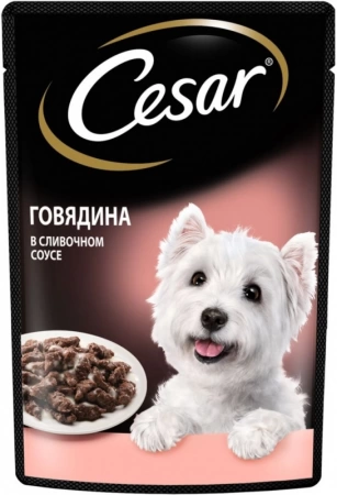 Пауч "CESAR" д/собак Говядина  в сливочном соусе  85гр.