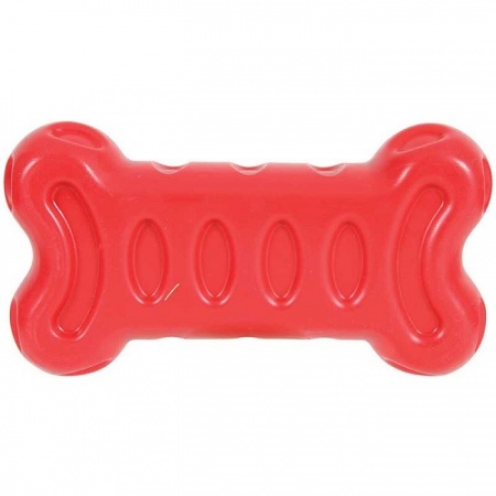 Игрушка для собак Zolux "Кость" (серия Бабл), из термопластичной резины, красная, 15 см