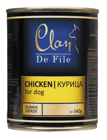 CLAN De File консервы для собак Курица 340г