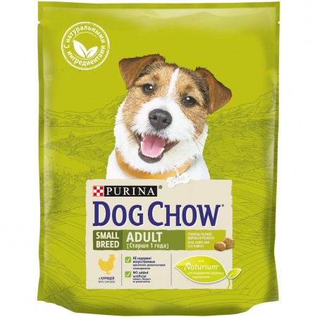 Сухой корм Purina Dog Chow для взрослых собак мелких пород от 1 года с курицей 800г