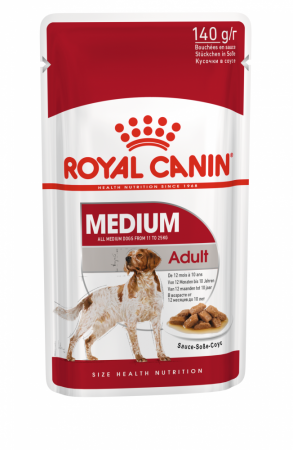 Пауч Royal Canin кусочки в соусе для собак средних пород 140г