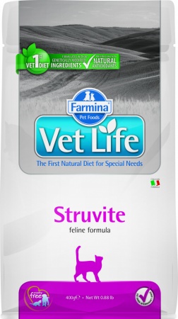 FARMINA VET LIFE FELINE STRUVITE для взрослых кошек при мочекаменной болезни (струвиты) 400г