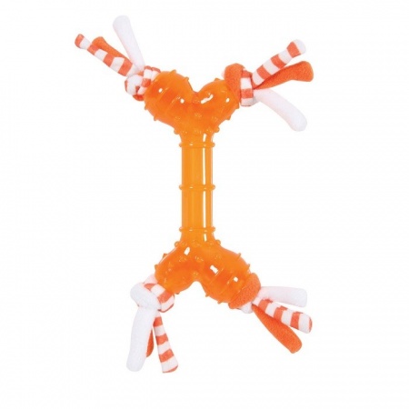 Игрушка для собак Zolux "Кость с веревками" из термопластичной резины, 30 см