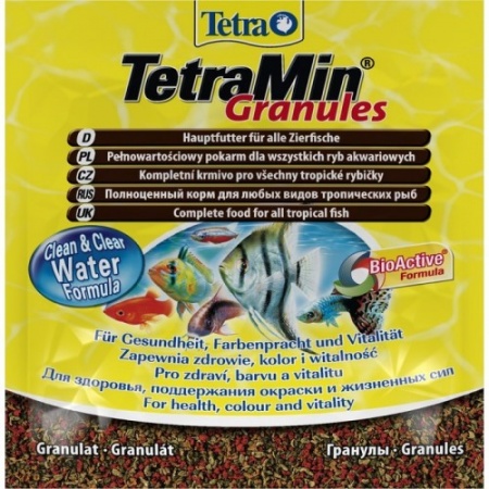 Tetra Min Cranules 12г Корм для любых видов тропических рыб