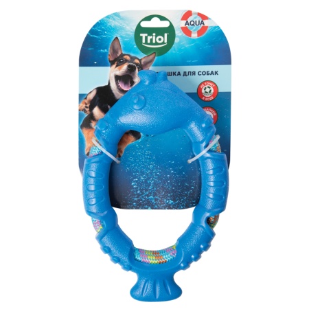 Triol Игрушка для собак "Рыбка с плетеной веревкой", 220мм, серия AQUA