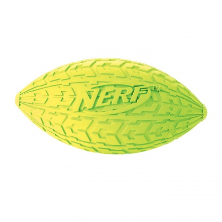 Игрушка для собак Nerf Dog "Мяч для регби резиновый пищащий", 15 см
