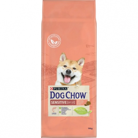 Сухой корм Purina Dog Chow Sensitive для взрослых собак с чувствительным пищеварением с лососем 14кг