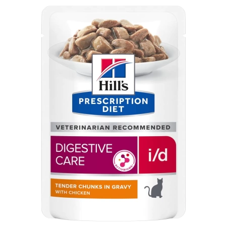 Пауч для кошек Hill's Prescription Diet i/d Digestive Care при расстройствах пищеварения, жкт, с курицей 85 г