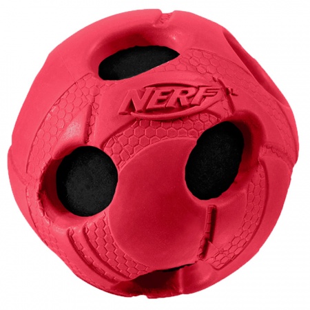 Игрушка для собак Nerf Dog "Мяч с отверстиями", 5 см
