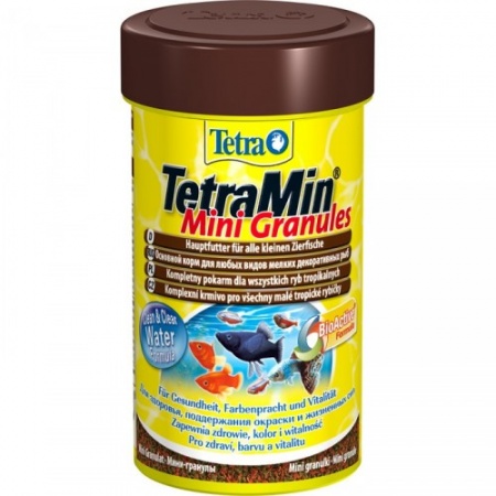Tetra Min Mini Cranules 100мл. Корм для рыб небольших размеров.