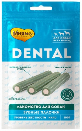 Лакомство Мнямс DENTAL для собак "Зубные палочки" с хлорофиллом