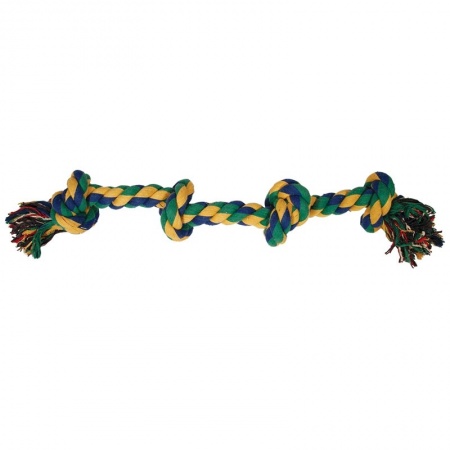 Игрушка для собак, веревка цветная (4 узла), 54 см TRIOL