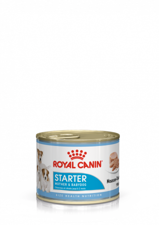 Консервы Royal Canin паштет для щенков до 2 месяцев, беременных и кормящих сук, Starter Mousse 195г