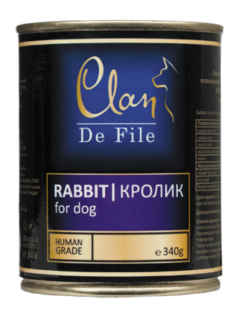 CLAN De File консервы для собак Кролик 340г