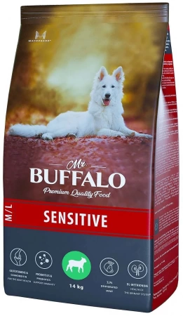 Сухой корм Mr.Buffalo M/L Sensitive с ягненком для собак средних и крупных пород 14 кг