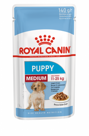 Пауч Royal Canin кусочки в соусе для щенков средних пород 140г