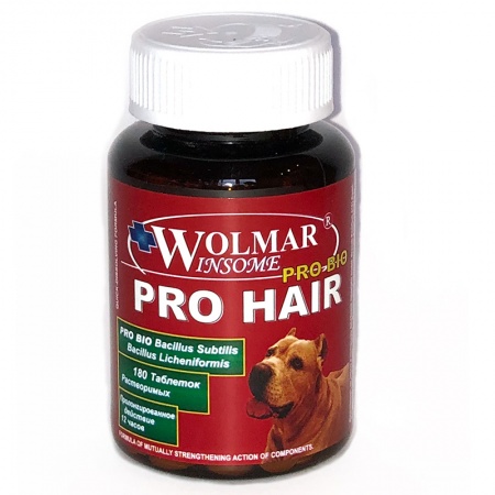 Wolmar Pro Bio Hair Комплекс для улучшения кожи и шерсти для щенков и собак 180таблеток
