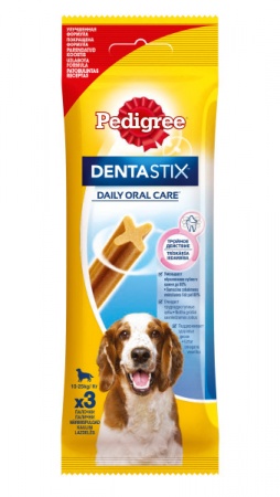 Лакомство для собак средних пород Pedigree DentaStix, 77г