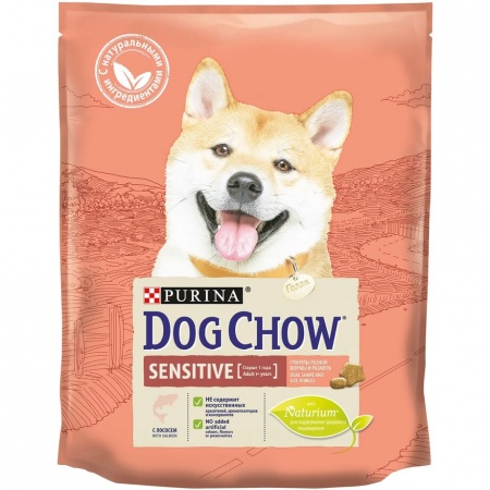 Сухой корм Purina Dog Chow Sensitive для взрослых собак с чувствительным пищеварением с лососем 800г