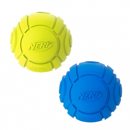 Игрушка для собак Nerf Dog "Мяч рифленый", 6 см (2 штуки)