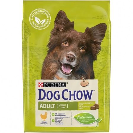 Сухой корм Purina Dog Chow для взрослых собак старше 1 года с курицей 2,5кг