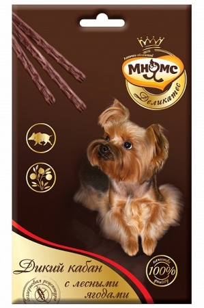 Лакомые палочки "МНЯМС" для собак с мясом кабана и ягодой 3*11г.