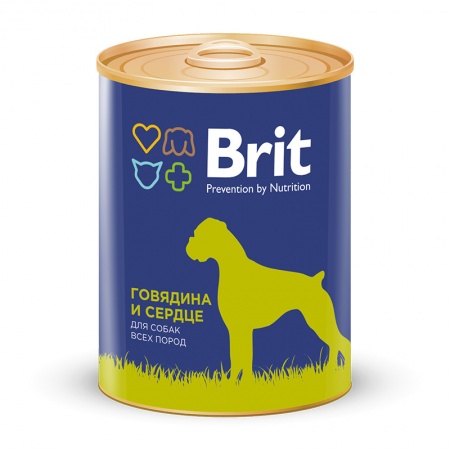 Консервы Brit Premium BEEF & HEARТ для собак говядина и сердце 850г