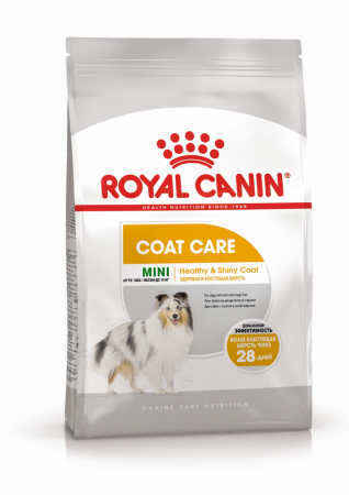 Корм Royal Canin для собак малых пород с тусклой и сухой шерстью, Mini Coat Care 1кг