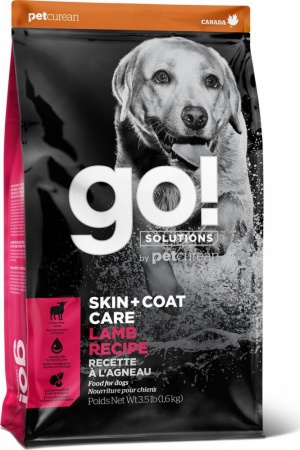 Сухой корм для собак всех возрастов Go! Solutions Skin + Coat Care со свежим ягненком 1,6кг
