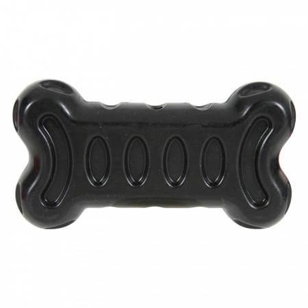 Игрушка для собак Zolux "Кость" (серия Бабл), из термопластичной резины, чёрная, 15 см