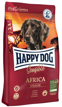 Корм Happy Dog Africa с мясом страуса и картофелем для  взрослых собак весом от 10 кг, 1кг