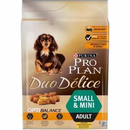 Pro Plan DUO DÉLICE для взрослых собак мелких и карликовых пород с курицей и рисом 2,5 кг