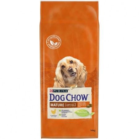 Сухой корм Purina Dog Chow для взрослых собак старше 5 лет с курицей 14кг