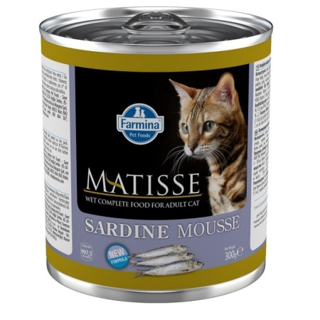 Matisse Cat Mousse Sardine консервы мусс для кошек с сардинами 300г
