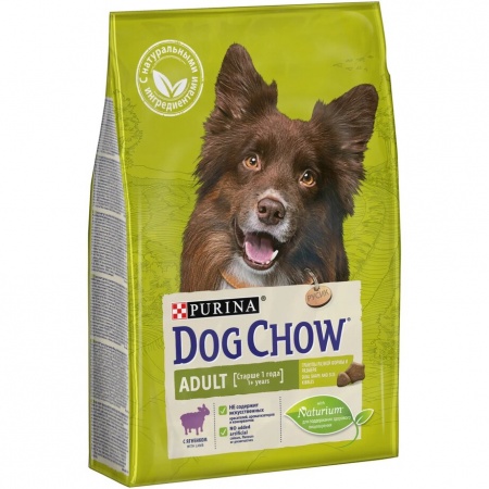 Сухой корм Purina Dog Chow Adult для взрослых собак старше 1 года с ягненком 2,5кг