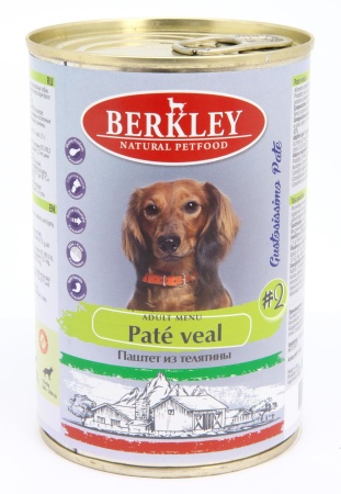 Консервы Berkley для собак Паштет из телятины №2 400г