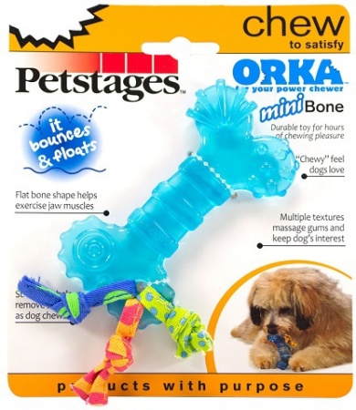 Игрушка для собак "Орка косточка" (mini) Petstages, размер 140x165x19 мм
