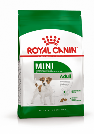 Корм Royal Canin для взрослых собак малых пород: до 10 кг, от 10 месяцев до 8 лет, Mini Adult 4кг