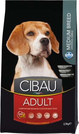 Cibau Adult Medium корм для взрослых собак средних пород с курицей 2,5кг