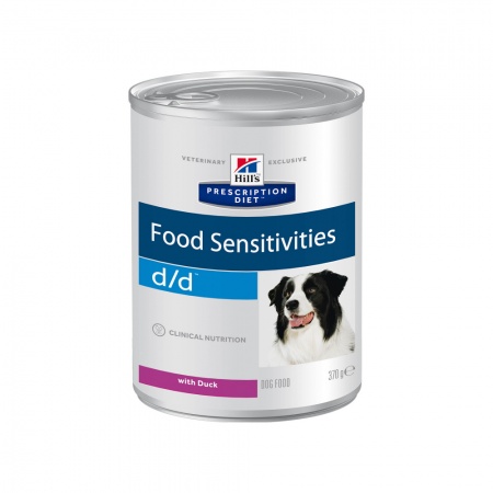 Консервы для собак Hill's Prescription Diet d/d Food Sensitivities при пищевой аллергии, с уткой 370г